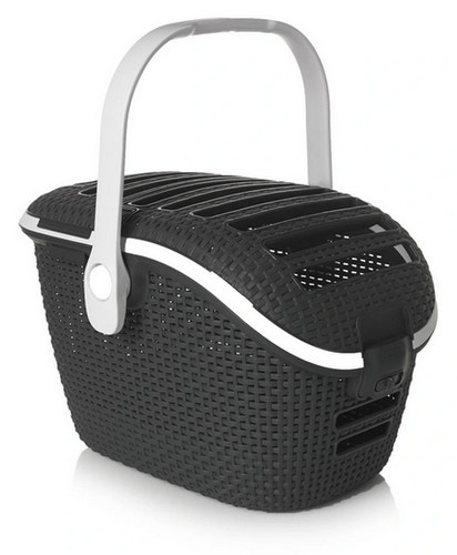 Curver Pet Carrier for Cats and Small Animals, graphite-white