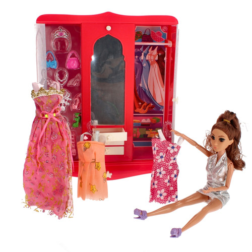 Baonier Doll 31cm Fashion Closet Wardrobe Playset 3+