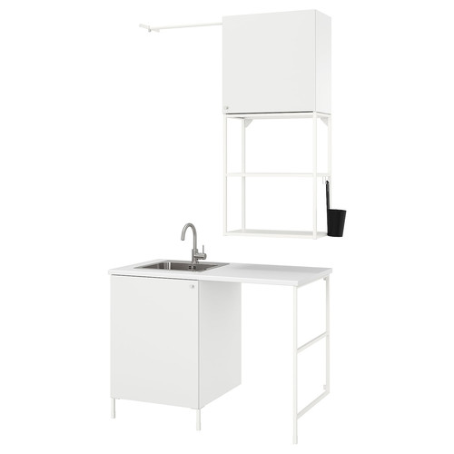 ENHET Laundry, white, 123x63.5x87.5 cm