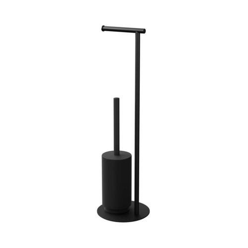 Toilet Brush & Roll Holder GoodHome Kina, black