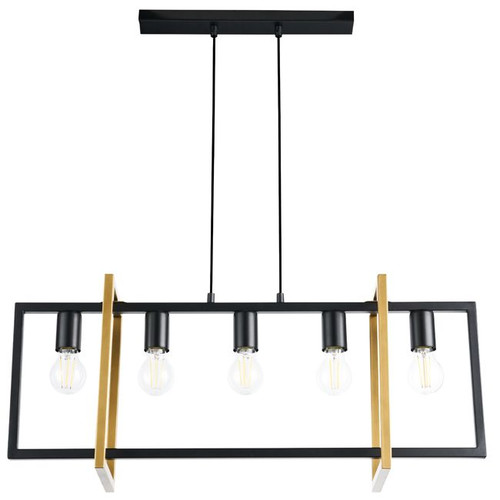 Pendant Lamp Eden 5-p, black/gold