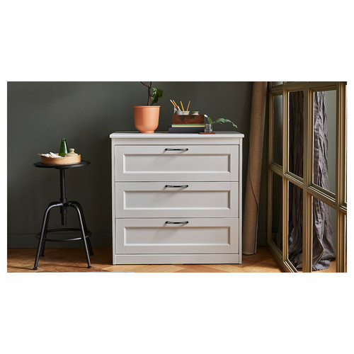 SONGESAND Chest of 3 drawers, white, 82x81 cm