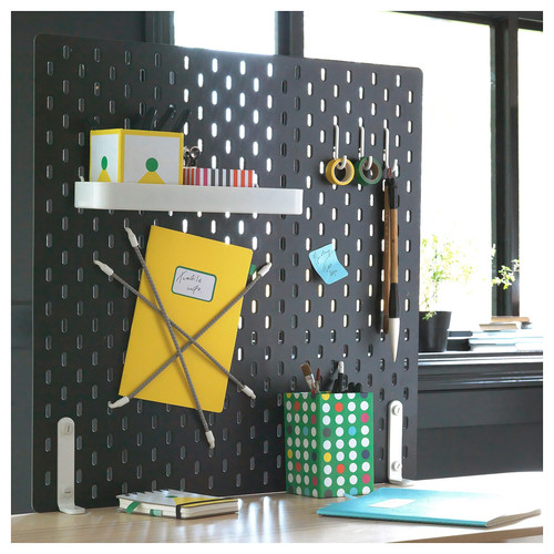 SKÅDIS Pegboard, black, 56x56 cm