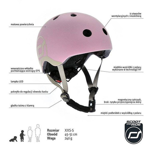 SCOOTANDRIDE Children's Helmet XXS-S 1-5 years Steel