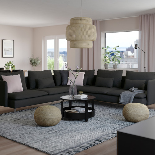 SÖDERHAMN Corner sofa, 6-seat, Fridtuna dark grey