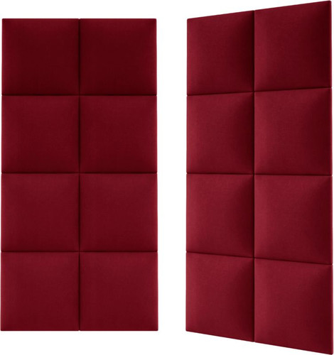 Upholstered Wall Panel Stegu Mollis Square 30 x 30 cm, red