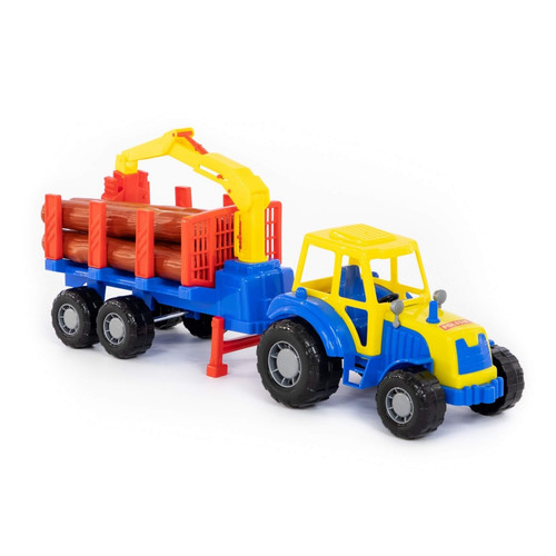 Tractor with Trailer 46cm, assorted colours, 3+