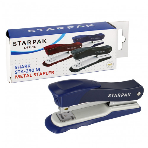 Metal Stapler, 20 Sheets, 24/6, 26/6, dark blue