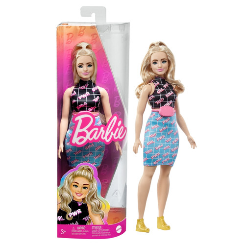 Barbie Fashionista Doll, Curvy Blonde In Girl Power Outfit HPF78 3+