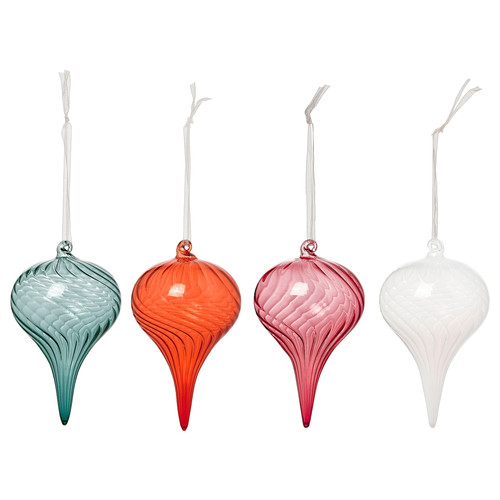 VINTERFINT Tree ornament, bauble glass/mixed colours, 6 cm