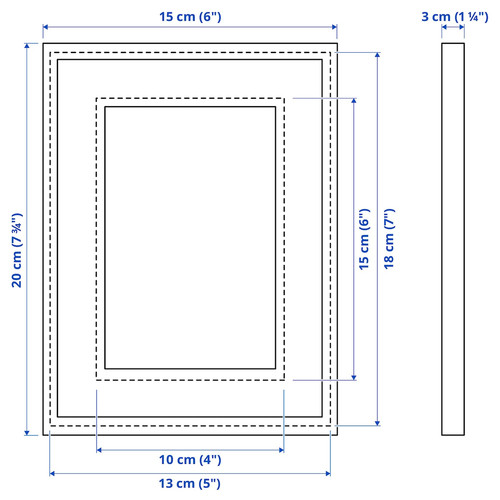 RÖDALM Frame, black, 13x18 cm