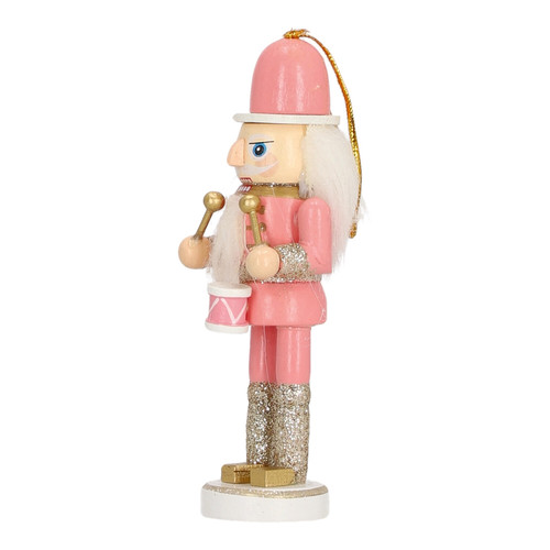 Christmas Tree Decoration Nutcracker 12cm Set of 2pcs, pink