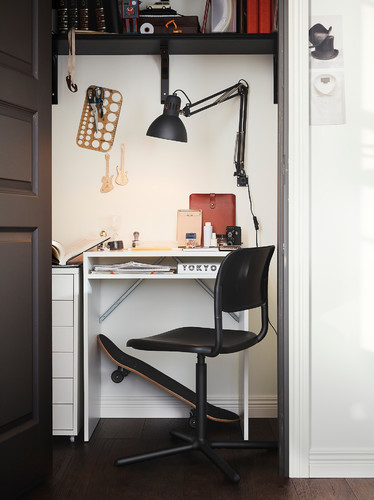 SMÄLLEN/TORALD Desk and chair, white/black