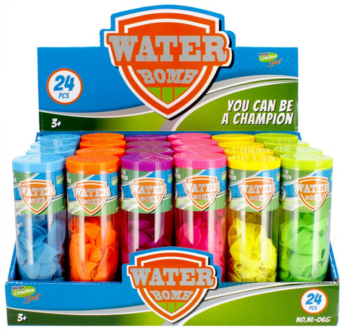 Water Bomb 80pcs in a Tube, 1pc, assorted colours, 3+