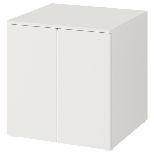 SMÅSTAD / PLATSA Cabinet, white white, with 1 shelf, 60x55x63 cm