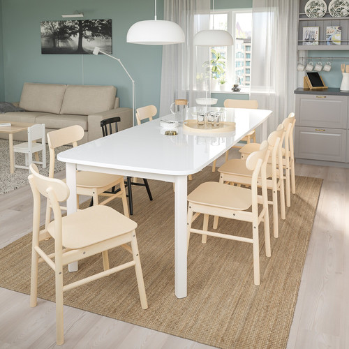 STRANDTORP Extendable table, white, 150/205/260x95 cm