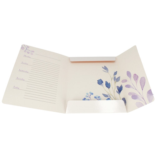 Folder with Elastic Band A4 Flowers 10-pack, assorted patterns