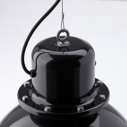 SVARTNORA Pendant lamp, black, 38 cm