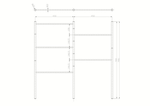 GoodHome Free-standing Towel Rail Koros, chrome