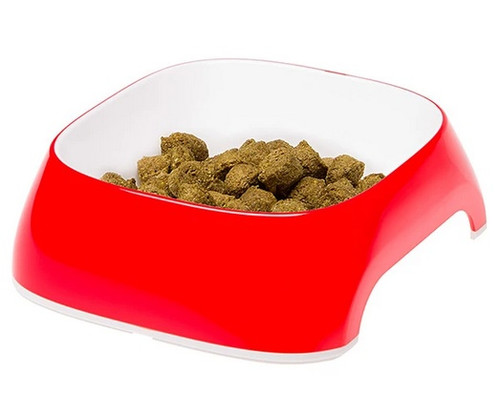 Dog Bowl Glam Small, red