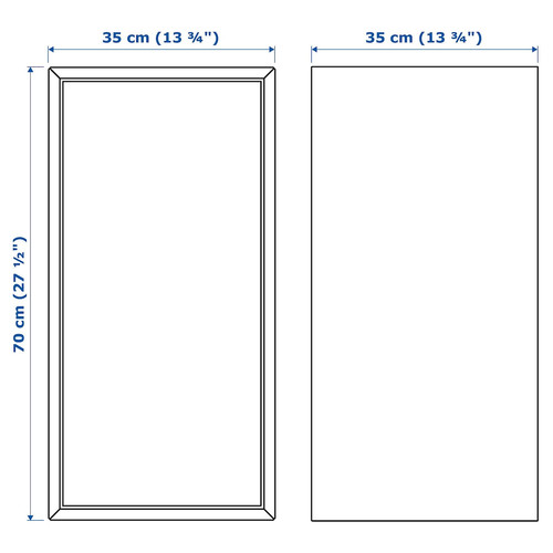 EKET Cabinet w door and 1 shelf, dark grey, 35x35x70 cm