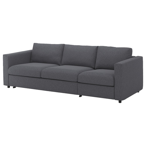 VIMLE Cover for 3-seat sofa-bed, Gunnared medium grey