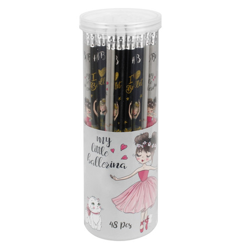 Starpak Pencil with Eraser Ballerina 48pcs