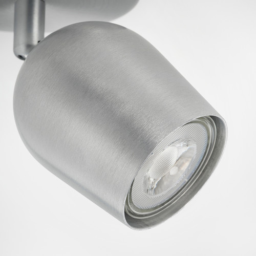 RÖKFRI Ceiling spotlight with 1 spot, aluminium-colour