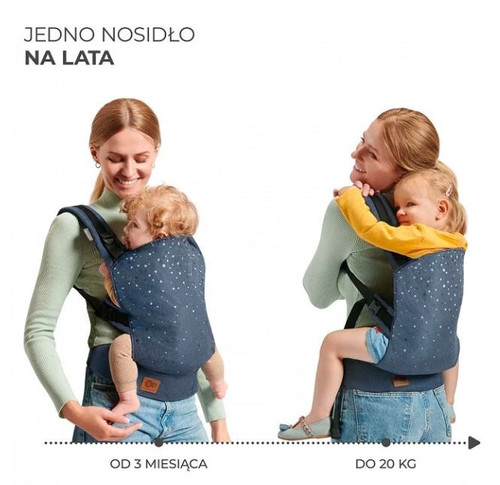 Kinderkraft Baby Carrier NINO CONFETTI, denim, 3m+