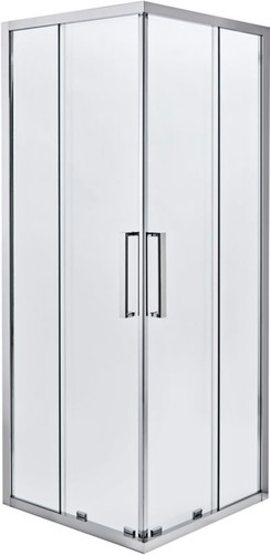 Cooke & Lewis Shower Enclosure Zilia 90x90x200cm, inox/transparent