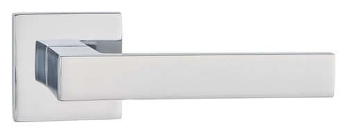 Door Handle Verso Qubik, square rose, glossy chrome