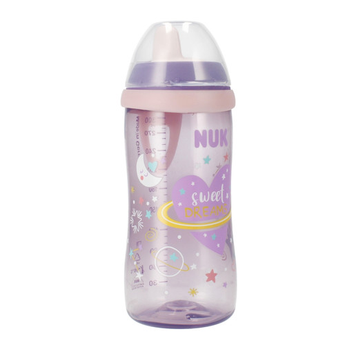 NUK First Choice Kiddy Cup Night 300ml 12m+, lilac