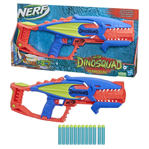 Nerf DinoSquad Terrodak, 12 Nerf Elite Darts 8+