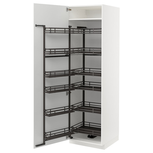 METOD High cabinet with pull-out larder, white/Stensund white, 60x60x200 cm