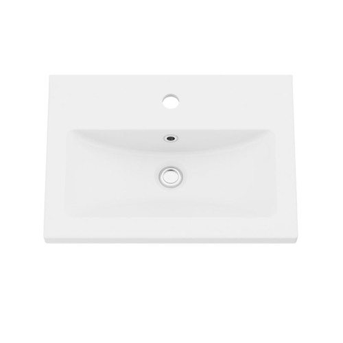 GoodHome Wash-basin Nira slim 16 x 38 x 52.8 cm, white