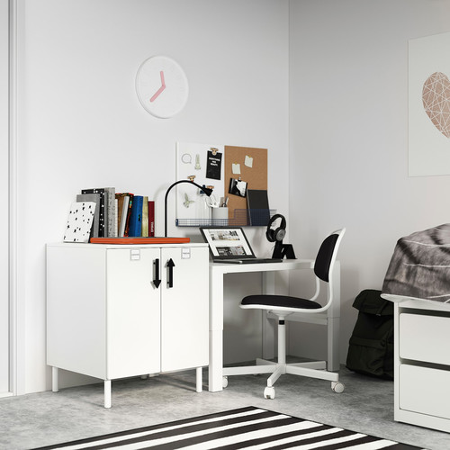 SMÅSTAD / PLATSA Cabinet, white white, with 1 shelf, 60x55x63 cm