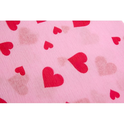 Crepe Paper 50x200cm 10pcs, hearts