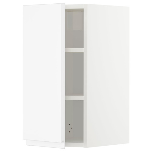 METOD Wall cabinet with shelves, white/Voxtorp matt white, 30x60 cm