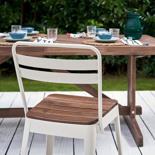 NORRMANSÖ Chair, outdoor, in/outdoor beige/acacia