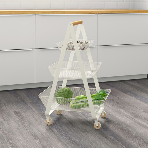 RISATORP Trolley, white, 57x39x86 cm