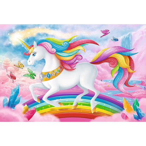 Trefl Children's Puzzle In a Crystal World Unicorn 100pcs 5+