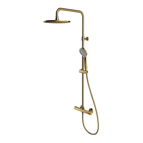 Omnires Shower Set Preston, thermostatic, gold