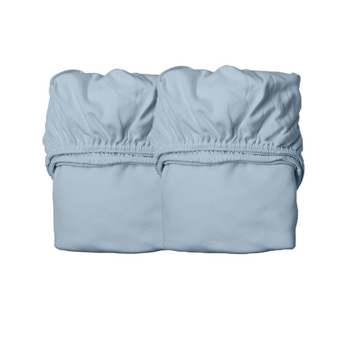 LEANDER Sheet for baby cot, 2 pcs, dusty blue