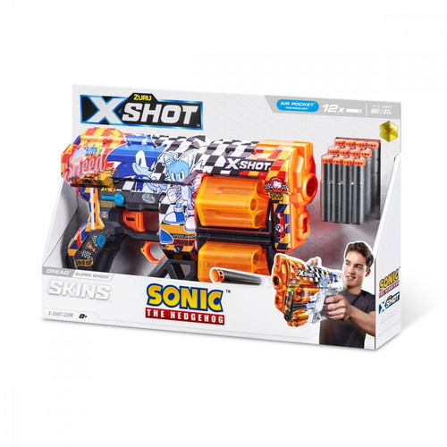 ZURU X-Shot Launcher Skins Dread Sonic 12 Darts Super Speed 8+