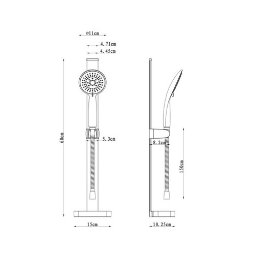 Shower Set, adhesive