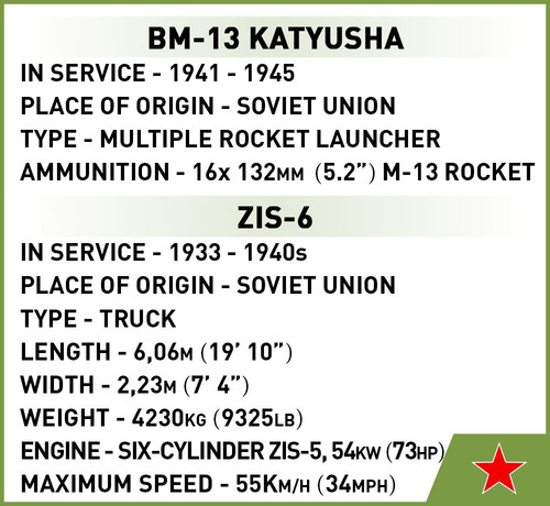 COBI Blocks BM-13 Katyusha (ZIS-6) 440pcs 8+