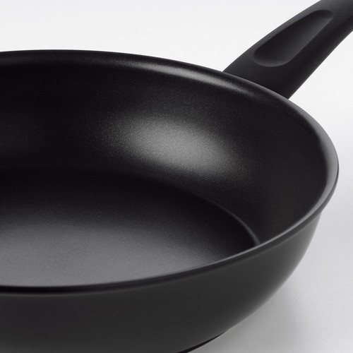 HEMLAGAD Sauté pan with lid, black, 26 cm