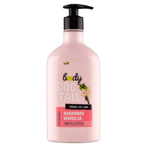 Bielenda Body Coctail Moisturizing Body Lotion Rhubarb & Vanilla 95% Natural 400ml