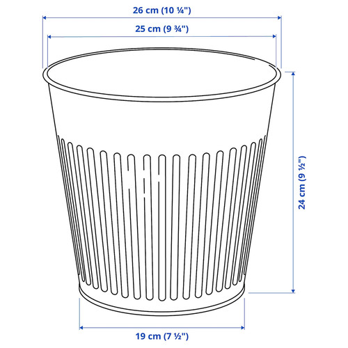 CITRONMELISS Plant pot, in/outdoor/anthracite, 24 cm