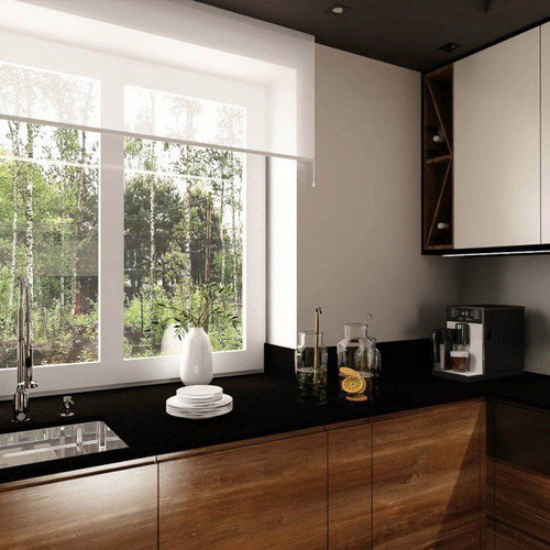 Laminated Kitchen Worktop 60 x 2.8 x 305 cm, matt black